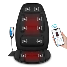 Snailax Vibration Back Massager with Heat, APP Control, Massage Seat Cushion ...