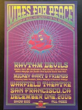 Vibes For Peace poster at The Warfield Mickey Hart,Bob Weir,Kreutzmann  2006 GD