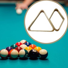 2 Pieces Billiard Pool Ball Rack Triangle + Diamond Wood Pool Table Accessories