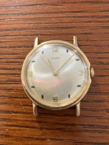 Vintage 70s Timex Mercury  Manual Wind Watch Face Tested Works Stainless Steel