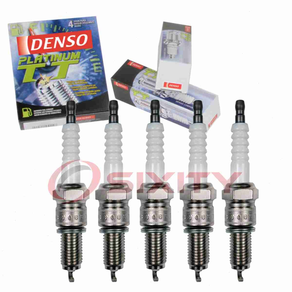 5 pc Denso Platinum TT Spark Plugs for 1984-1985 Audi 4000 Quattro 2.2L L5 pd