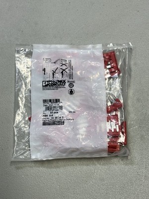 50 Pcs Phoenix Contact Plug-In Bridge FBS 2-6 3030336 2 Pin Red Terminal Connect