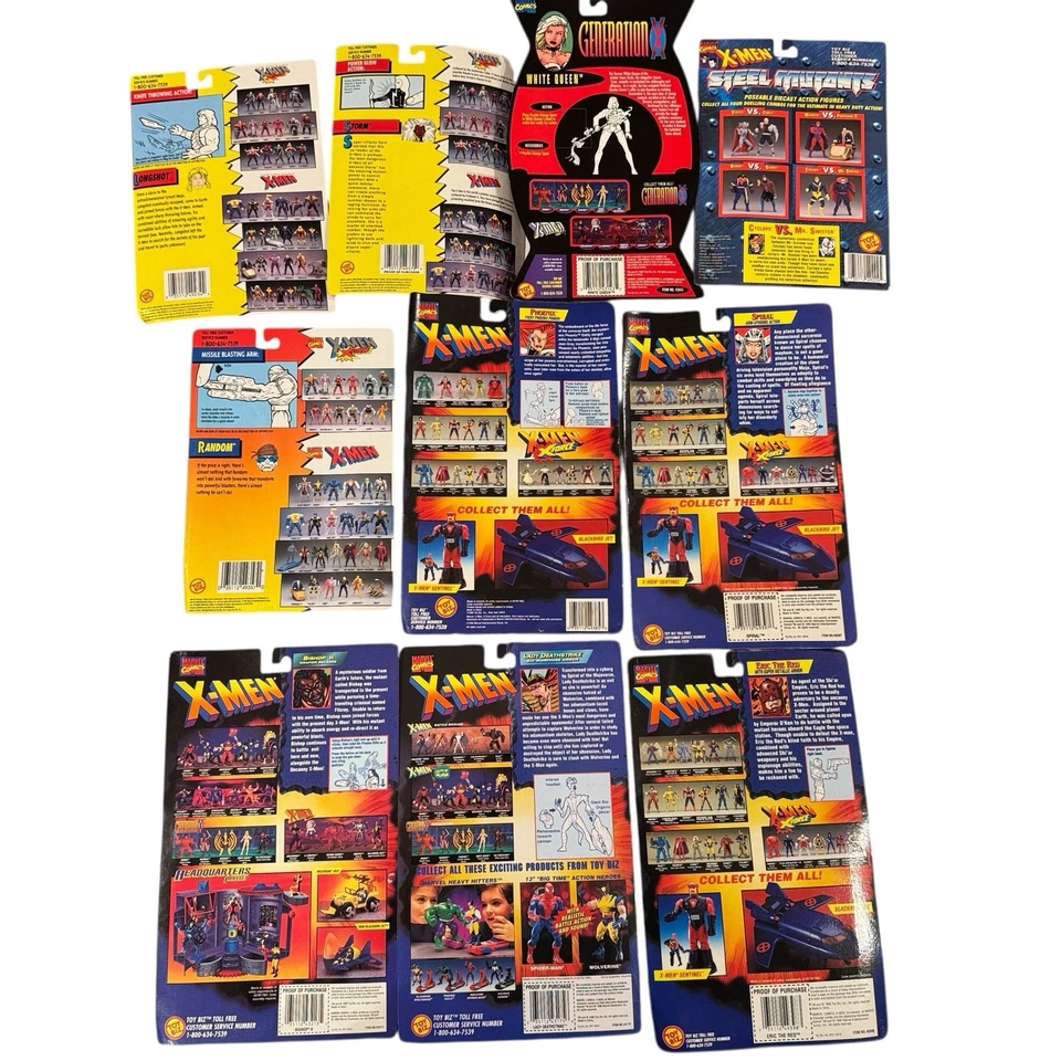 Vintage 90s Toy Biz X-Men Action Figure Lot of 10 Sealed Marvel Comics Figures - Image 2 of 4