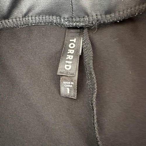 Pantalones tórridos para mujer 1 leggings de cuero sintético al tobillo suaves negros ligeros (847) - Imagen 9 de 13