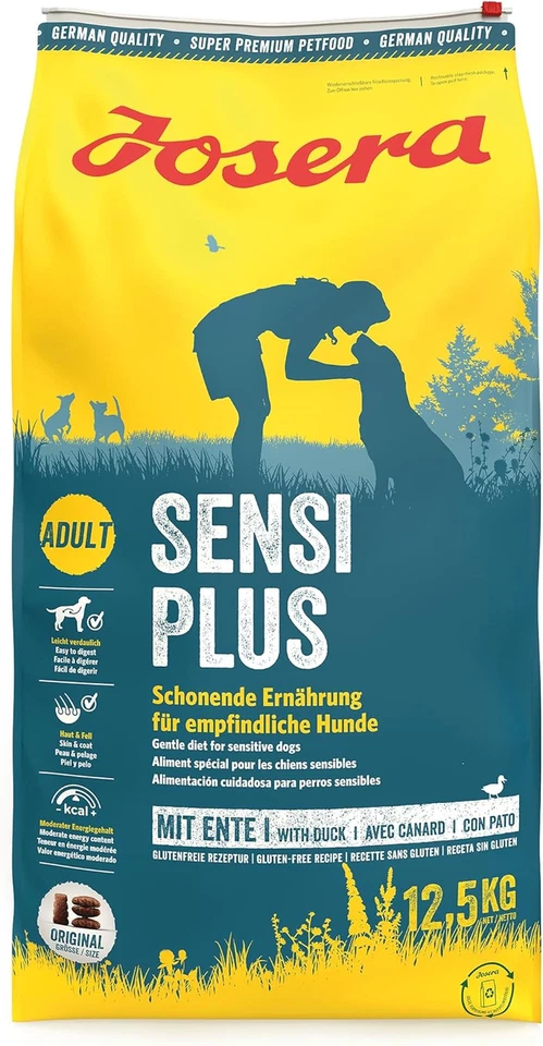 JOSERA Sensiplus Adult 12,5kg–Premium Trockenfutter für sensible Hunde,Ente&Reis