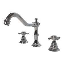 Chrome Victoriana Cross Handle Faucet with 8 Inch Centers