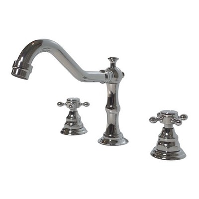 Chrome Victoriana Cross Handle Faucet with 8 Inch Centers