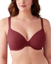 Wacoal Shape Revelation Shallow Top Contour Bra Women's 36D Cordovan Hook  Eye