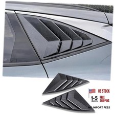 MUXEE 2Pcs Rear Side Window Louvers Air Vent Scoop Shades Cover carbon fiber