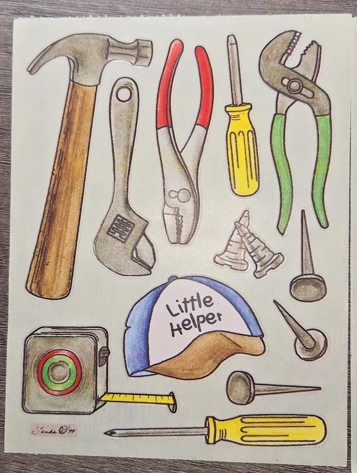 Provo Craft Little Helper Daddy Tools Biggiesr Scrapbook Stickers 2 Sheets - Image 2 of 3