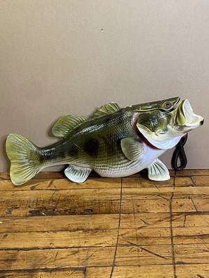 Vintage Novelty Bass Fish Telephone 20'' Custom Folk Art Push Button Phone
