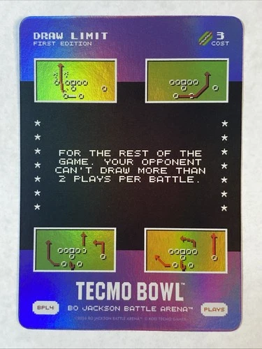 DRAW LIMIT Bo Jackson Battle Arena Tecmo Bowl Bonus Play Foil BPL4