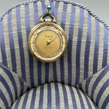 SHEFFIELD Vintage Gold Tone Swiss Mechanical Wind Pendant Watch Works 