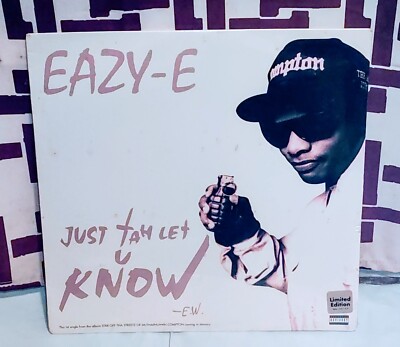 1995 Eazy E  Just Tah Let U Know 12'' Vinyl 1995 Ruthless Single LP  88561 5532 1