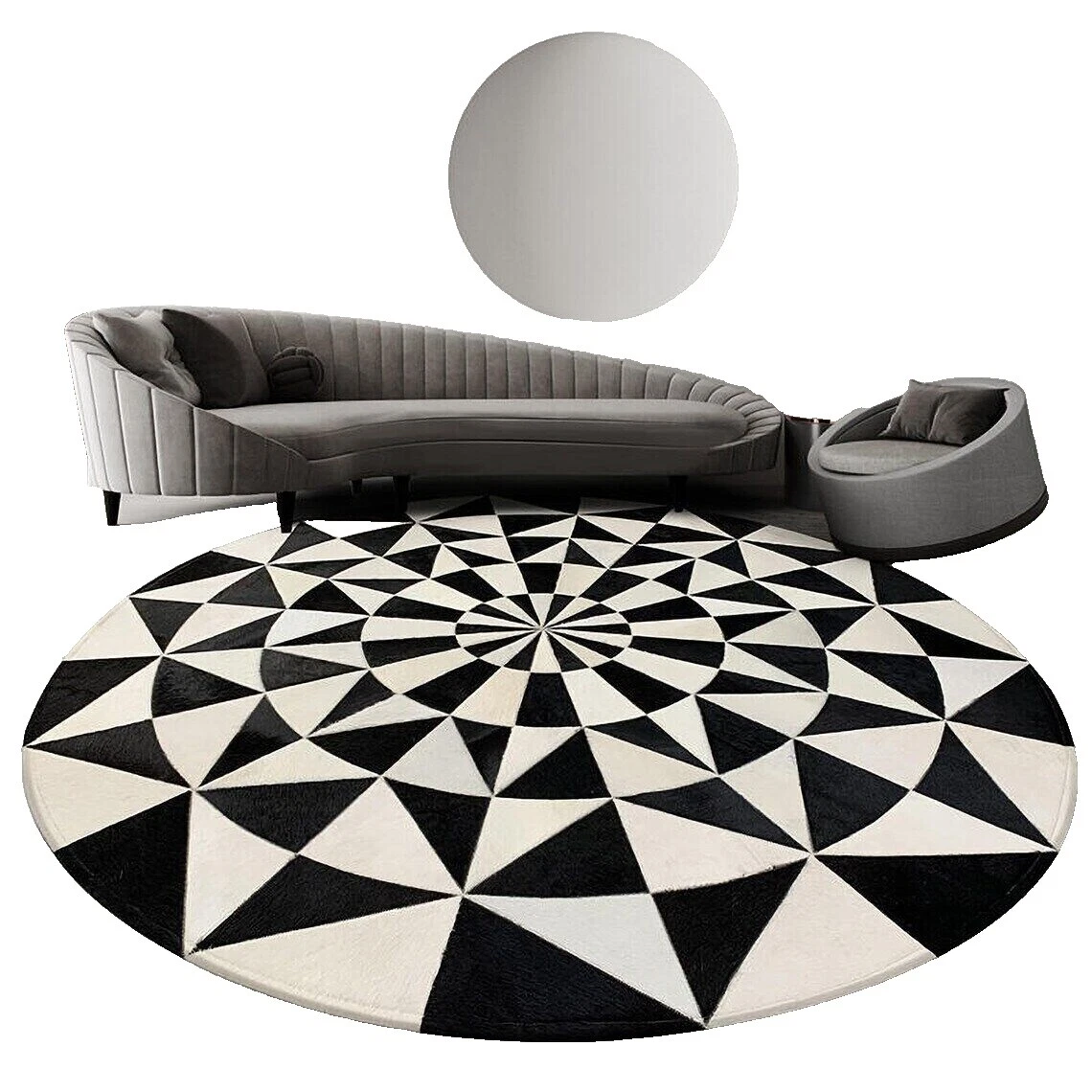 Patchwork Leather, Fur & Sheepskin Rugs