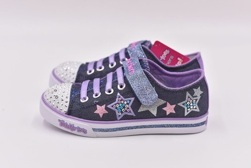NEW Girl's Skechers S Lights Sparkle Glitz-TWINKLERELLA 10790L/DMLT Size 12 - Picture 3 of 5