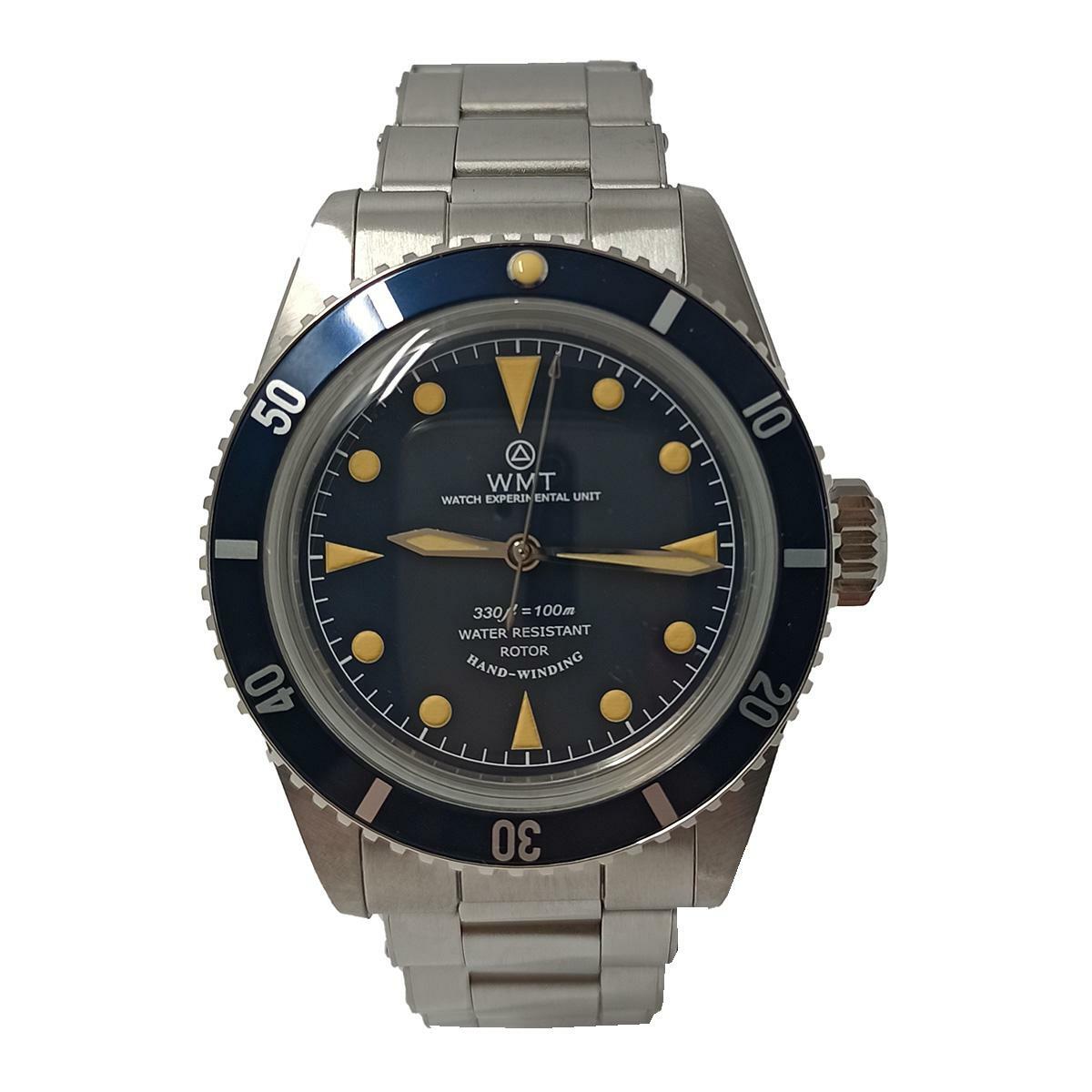 Montre Walter Mitt Sea Diver Automatique Bleu - Plongeur Acier Vintage Cuir