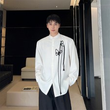 Men Long Sleeve T-Shirt Casual Summer Spring Fashion Floral Loose Tops size