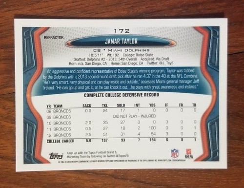 2013 Topps Chrome Refractor, Xfractor & Parallel Football Cards Pick Your Player - Picture 285 of 369
