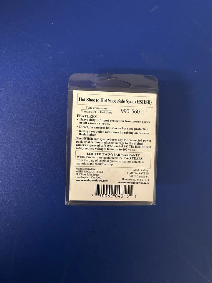 Wein Products Hot Shoe to Hot Shoe Safe Sync HSHSB - Image 2 of 3