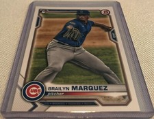 2021 Bowman Baseball Brailyn Marquez Chicago Cubs rookie card #43