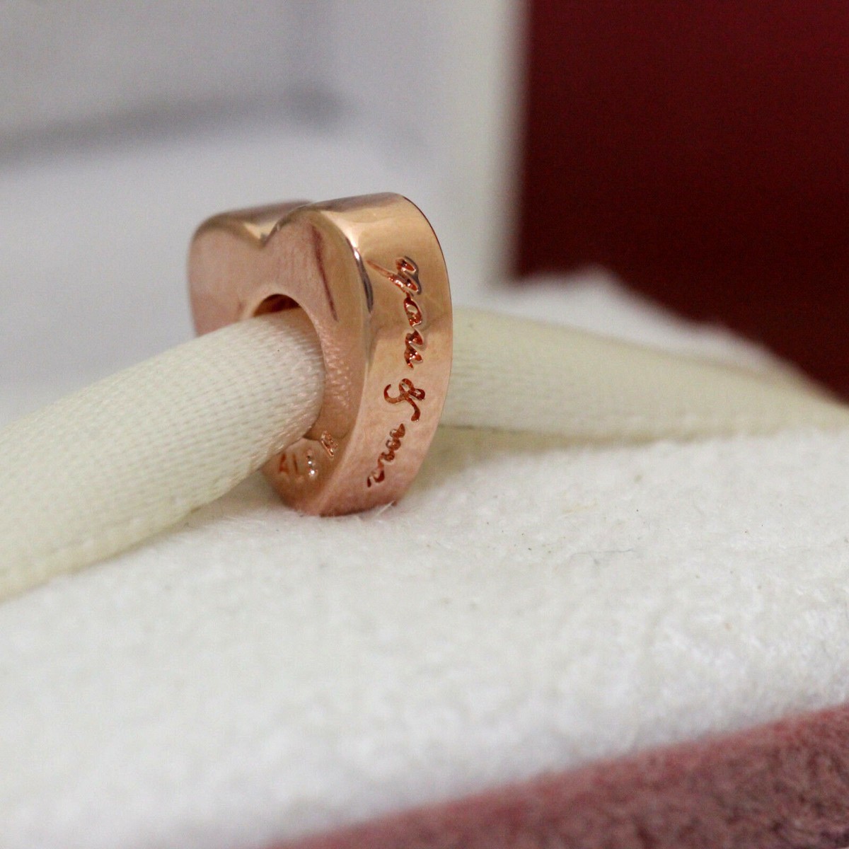 NEW AUTHENTIC NEW PANDORA ROSE™ TWO HEARTS SPACER CHARM 786559CZR