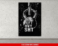 Fitness Motivational Banner - Large Inspirational Wall Art for Home Gym Decor