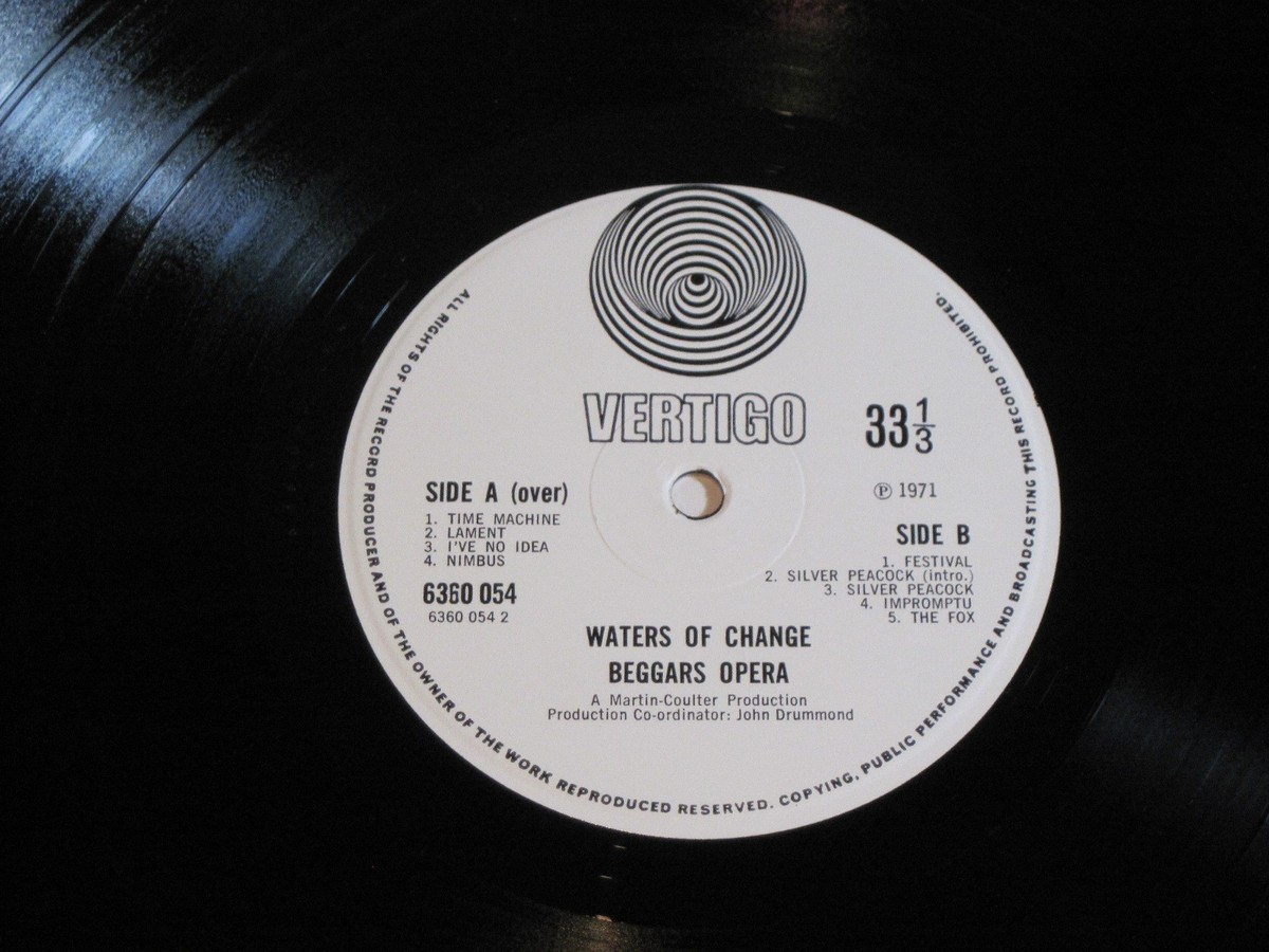 Beggars Opera- Waters Of Change- LP 1971 Vertigo 6360 054 Made In