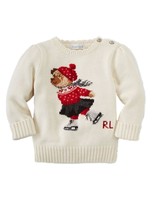 Ralph Lauren Baby Girl Jumper 3/6m Fairisle Skating Bear (68cm) Ralph Lauren Baby Girl Jumper 3/6m Fairisle Skating Bear (68cm)