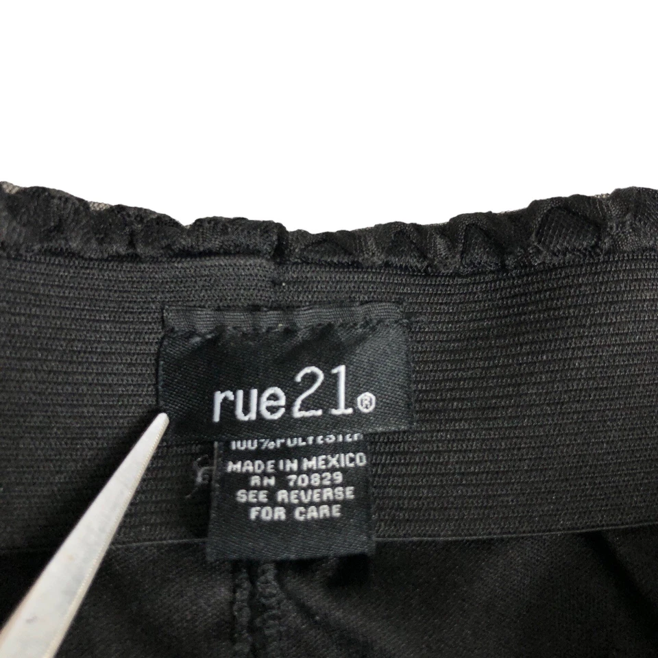 Saia feminina vintage Rue 21 XL preta forrada de malha Y2k Mall gótica streetwear anos 90 Rave - Imagem 2 de 4