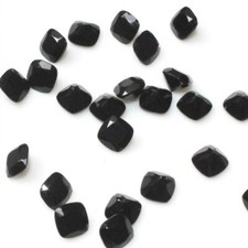 Wholesale Lot of 6mm Cushion Cut Natural Black Spinel Loose Calibrated Gemstone