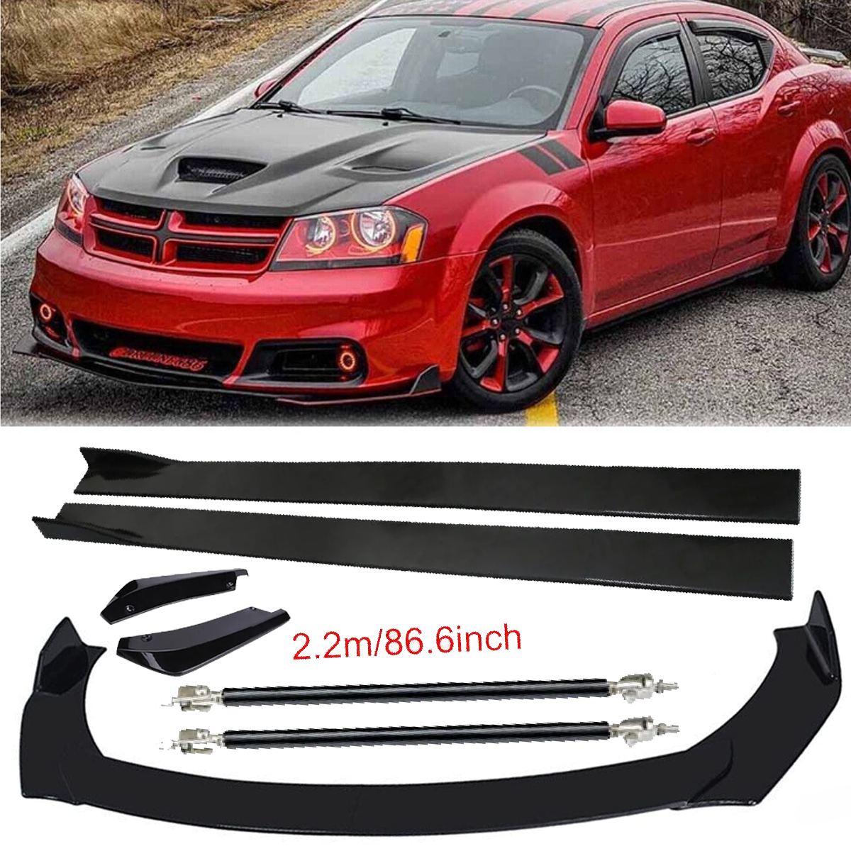 Front Rear Bumper Lip Splitter Spoiler87