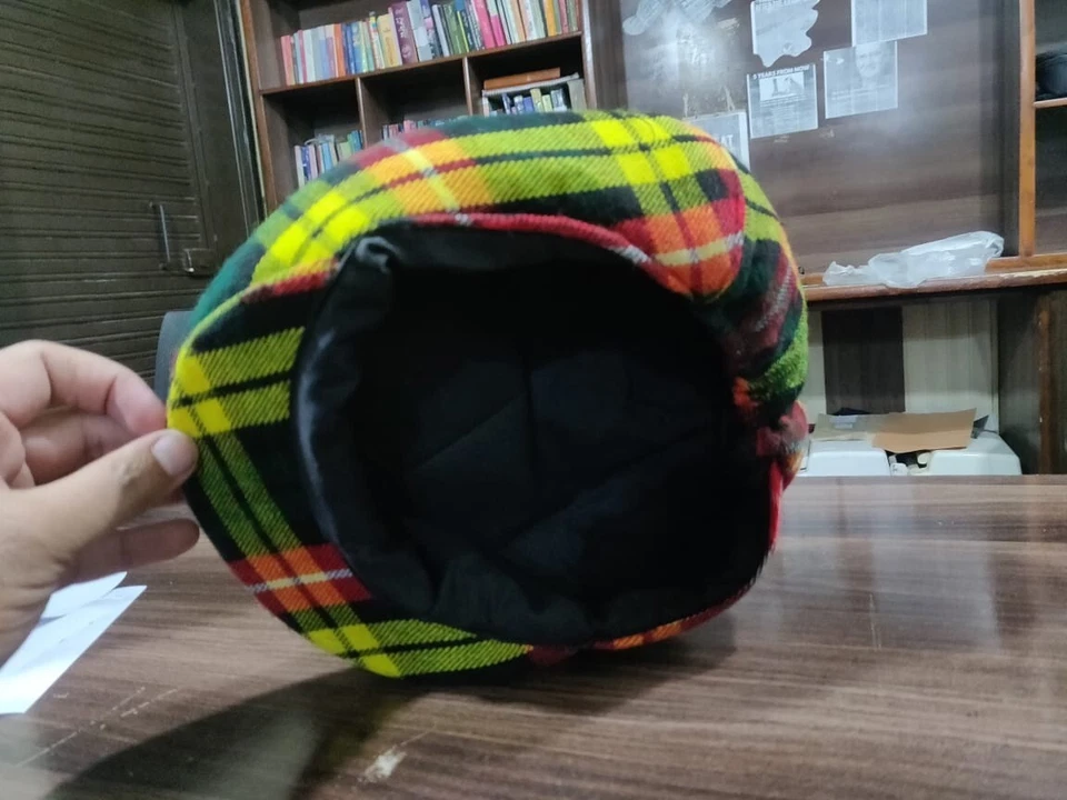 Hecho a mano Escocés Buchanan Tartán County Gorra Sombrero de Golf Gorra Plana Acrílico SOMBRERO GORRA Foto 3 de 4