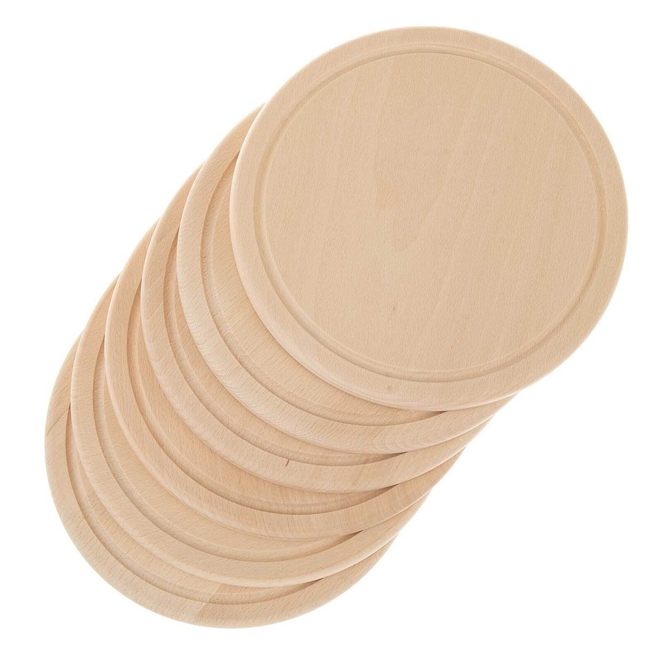 Bütic Schinkenteller Aus Buchenholz – Rundes Schneidebrett, 55 Cm Durchmesser – Natur
