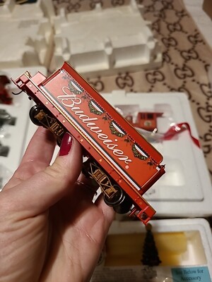 Hawthorne Village Budweiser Beer Holiday Express Train Set