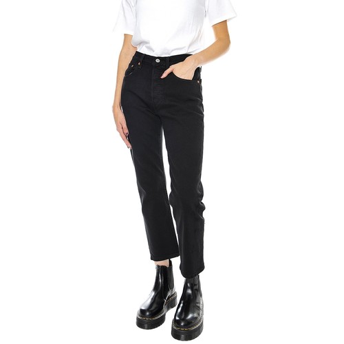 Levis 501 crop denim jeans - black heart - denim jeans donna neri | eBay