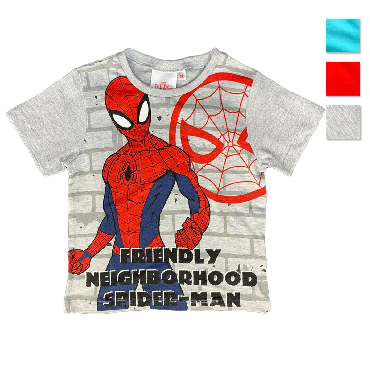 Maglietta Marvel Spiderman t shirt in cotone stampata bambino da 3