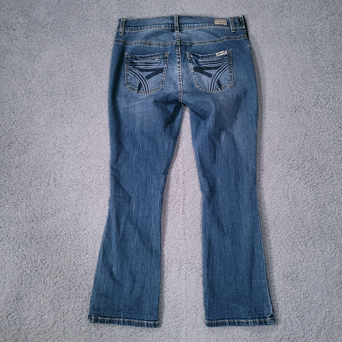 Jean Seven 7 Pour Juniors Taille 26 - Coupe Tapered, Coutures épaisses, Occasion Très Bon état