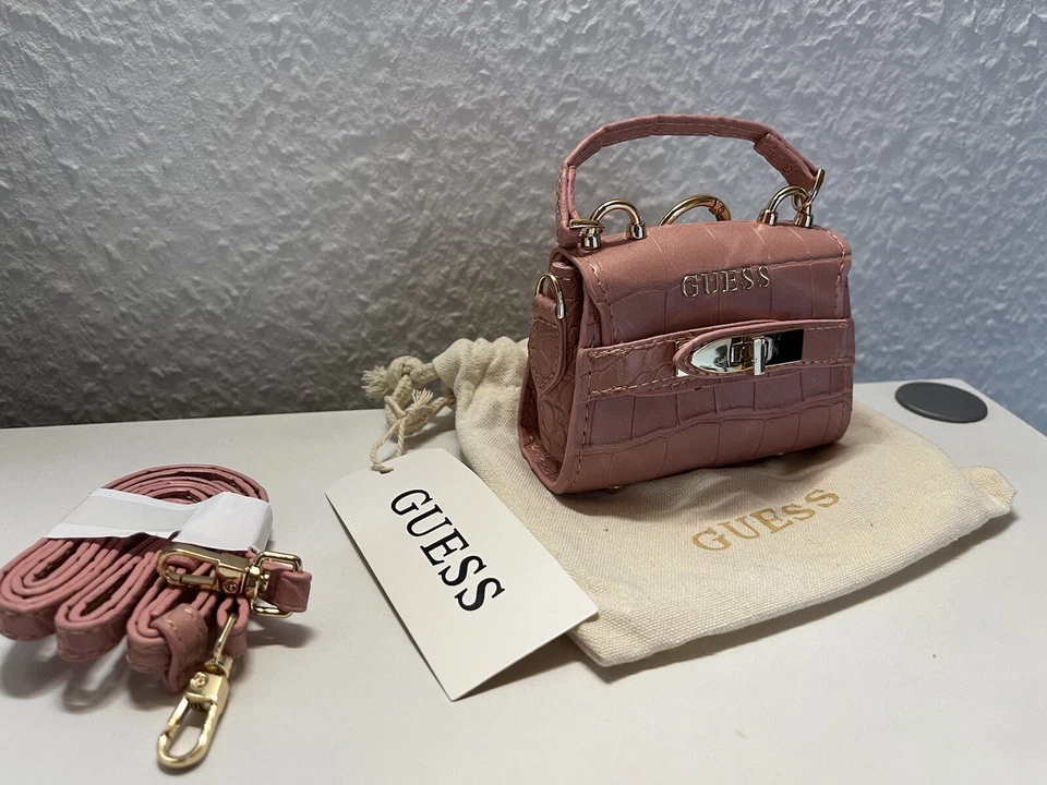 GUESS Damen Convertible Crossbody Handtasche Neu mit Etikett Rosa - Bild 4 von 4