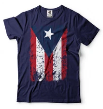Puerto Rico Flag T-shirt PR distress Flag Boricua Puerto Rican Shirt Mens Tee