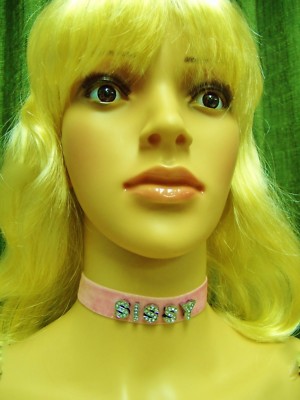 Custom Velvet Choker Collar - Any Size, Any Word - BDSM, Sissy, DDLG