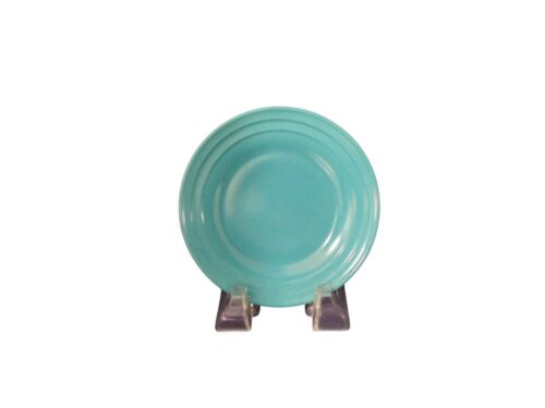 Hazel Atlas Moderntone Platetonite Little Hostess Aqua Plate Cup Saucer GUC - Picture 3 of 10