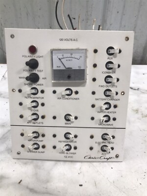 96 Chris Craft 30 Boat 120 V AC shore power breaker switch control board panel