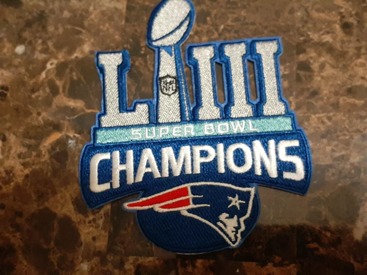 New England Patriots Super Bowl 53 Champions Iron On Jersey Patch Tom brady