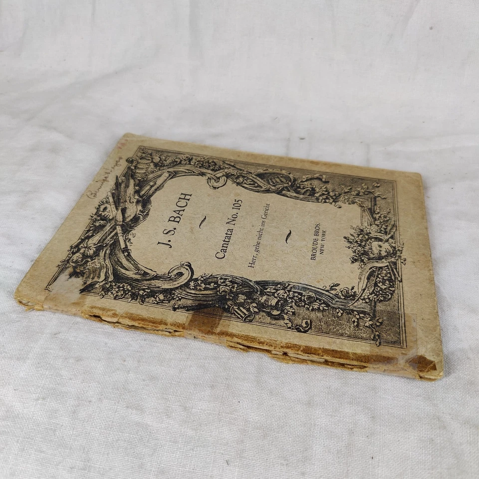 RARE 1940s VTG J. S. BACH CANTANA No. 105 (Herr, Gehe Nicht Ins Gericht) German - Image 2 of 4