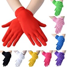 Retro Women Men Etiquette Short Gloves Stretch Sun Protection Full Finger Mitten