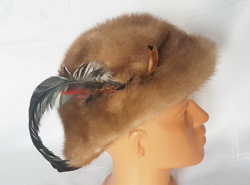 VINTAGE AUTHENTIC OKTOBERFEST DIRNDL TYROL FUR WOMEN'S BUCKET HAT:US 7;EU 56 - Picture 3 of 5