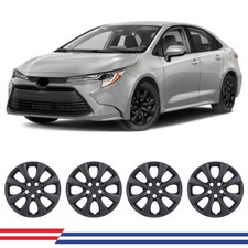 Set Of 4 Hubcaps For 2009-2025 Toyota Corolla 16-inch Wheel Rims Cover Snap On