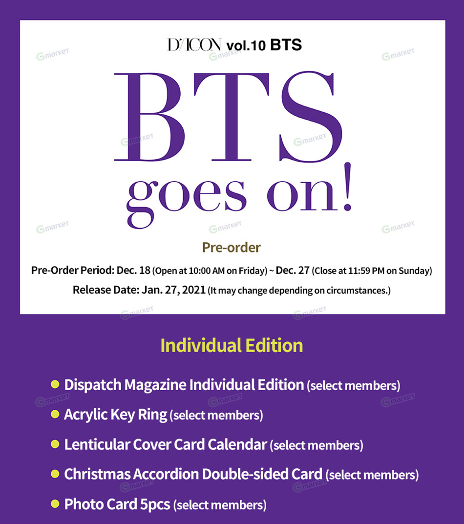 Diconvol.10『BTS goes on!』Member Edition DICON VOL10 BTS goes on Member Edition English EXP SHIPPING