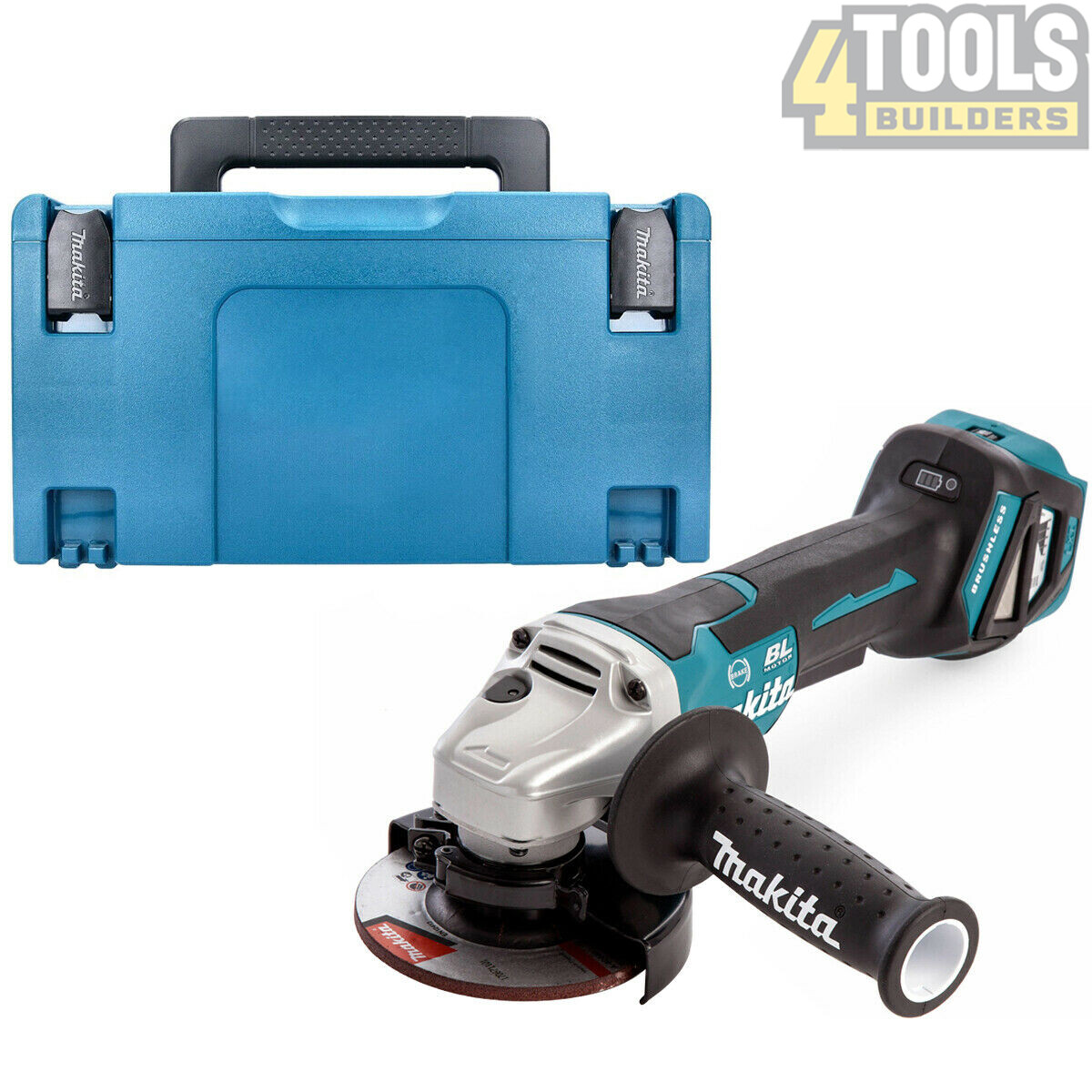Makita DGA467 18V LXT Brushless Angle Grinder 115mm With 821551-8